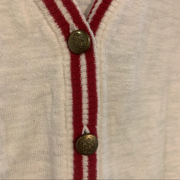 💞$5 Bundle Price💞 Varsity Style Red and White Forever 21 Cardigan - Picture 3 of 5